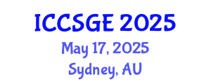 International Conference on Concrete, Structural and Geotechnical Engineering (ICCSGE) May 17, 2025 - Sydney, Australia