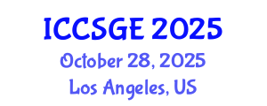 International Conference on Concrete, Structural and Geotechnical Engineering (ICCSGE) October 28, 2025 - Los Angeles, United States