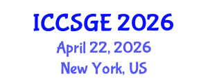 International Conference on Concrete, Structural and Geotechnical Engineering (ICCSGE) April 22, 2026 - New York, United States