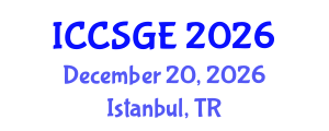 International Conference on Concrete, Structural and Geotechnical Engineering (ICCSGE) December 20, 2026 - Istanbul, Turkey International Conference on Concrete, Structural and Geotechnical Engineering (ICCSGE) December 20, 2026 - Istanbul, Turkey
