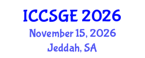 International Conference on Concrete, Structural and Geotechnical Engineering (ICCSGE) November 15, 2026 - Jeddah, Saudi Arabia