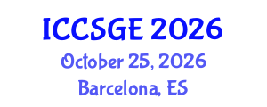 International Conference on Concrete, Structural and Geotechnical Engineering (ICCSGE) October 25, 2026 - Barcelona, Spain