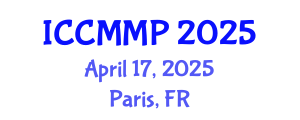 International Conference on Condensed Matter and Materials Physics (ICCMMP) April 17, 2025 - Paris, France