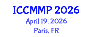 International Conference on Condensed Matter and Materials Physics (ICCMMP) April 19, 2026 - Paris, France