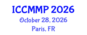 International Conference on Condensed Matter and Materials Physics (ICCMMP) October 28, 2026 - Paris, France