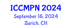 International Conference on Condensed Matter Physics and Nanotechnology (ICCMPN) September 16, 2024 - Zurich, Switzerland
