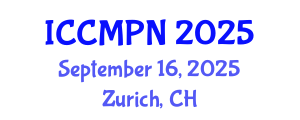 International Conference on Condensed Matter Physics and Nanotechnology (ICCMPN) September 16, 2025 - Zurich, Switzerland