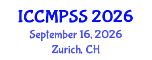 International Conference on Condensed Matter Physics, Semiconductors and Superconductors (ICCMPSS) September 16, 2026 - Zurich, Switzerland