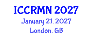 International Conference on Conflict Resolution, Management and Negotiation (ICCRMN) January 21, 2027 - London, United Kingdom International Conference on Conflict Resolution, Management and Negotiation (ICCRMN) January 21, 2027 - London, United Kingdom