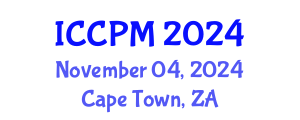 International Conference on Construction and Project Management (ICCPM) November 04, 2024 - Cape Town, South Africa