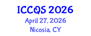 International Conference on Construction and Quantity Surveying (ICCQS) April 27, 2026 - Nicosia, Cyprus International Conference on Construction and Quantity Surveying (ICCQS) April 27, 2026 - Nicosia, Cyprus