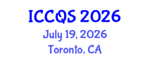 International Conference on Construction and Quantity Surveying (ICCQS) July 19, 2026 - Toronto, Canada