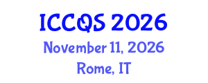 International Conference on Construction and Quantity Surveying (ICCQS) November 11, 2026 - Rome, Italy