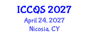 International Conference on Construction and Quantity Surveying (ICCQS) April 24, 2027 - Nicosia, Cyprus
