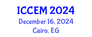 International Conference on Construction Engineering and Management (ICCEM) December 16, 2024 - Cairo, Egypt