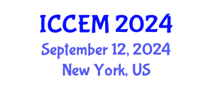 International Conference on Construction Engineering and Management (ICCEM) September 12, 2024 - New York, United States