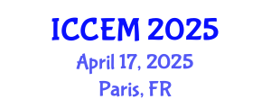 International Conference on Construction Engineering and Management (ICCEM) April 17, 2025 - Paris, France