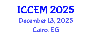 International Conference on Construction Engineering and Management (ICCEM) December 13, 2025 - Cairo, Egypt