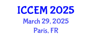 International Conference on Construction Engineering and Management (ICCEM) March 29, 2025 - Paris, France