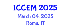 International Conference on Construction Engineering and Management (ICCEM) March 04, 2025 - Rome, Italy