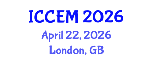 International Conference on Construction Engineering and Management (ICCEM) April 22, 2026 - London, United Kingdom