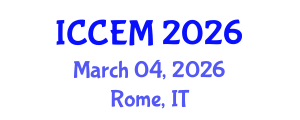 International Conference on Construction Engineering and Management (ICCEM) March 04, 2026 - Rome, Italy