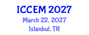 International Conference on Construction Engineering and Management (ICCEM) March 22, 2027 - Istanbul, Turkey International Conference on Construction Engineering and Management (ICCEM) March 22, 2027 - Istanbul, Turkey