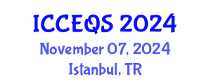 International Conference on Construction Engineering and Quantity Surveying (ICCEQS) November 07, 2024 - Istanbul, Turkey