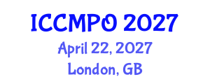 International Conference on Construction Management and Project Organization (ICCMPO) April 22, 2027 - London, United Kingdom International Conference on Construction Management and Project Organization (ICCMPO) April 22, 2027 - London, United Kingdom