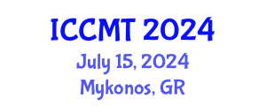 International Conference on Construction Management and Technology (ICCMT) July 15, 2024 - Mykonos, Greece