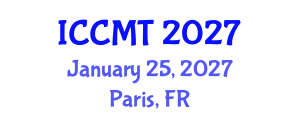 International Conference on Construction Management and Technology (ICCMT) January 25, 2027 - Paris, France International Conference on Construction Management and Technology (ICCMT) January 25, 2027 - Paris, France