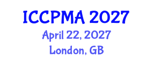 International Conference on Consumer Psychology, Marketing and Advertising (ICCPMA) April 22, 2027 - London, United Kingdom International Conference on Consumer Psychology, Marketing and Advertising (ICCPMA) April 22, 2027 - London, United Kingdom