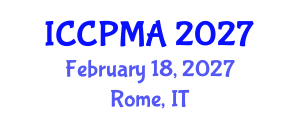 International Conference on Consumer Psychology, Marketing and Advertising (ICCPMA) February 18, 2027 - Rome, Italy International Conference on Consumer Psychology, Marketing and Advertising (ICCPMA) February 18, 2027 - Rome, Italy