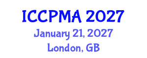 International Conference on Consumer Psychology, Marketing and Advertising (ICCPMA) January 21, 2027 - London, United Kingdom International Conference on Consumer Psychology, Marketing and Advertising (ICCPMA) January 21, 2027 - London, United Kingdom