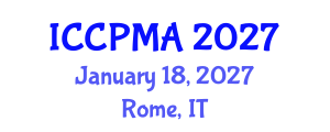 International Conference on Consumer Psychology, Marketing and Advertising (ICCPMA) January 18, 2027 - Rome, Italy International Conference on Consumer Psychology, Marketing and Advertising (ICCPMA) January 18, 2027 - Rome, Italy