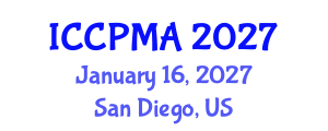 International Conference on Consumer Psychology, Marketing and Advertising (ICCPMA) January 16, 2027 - San Diego, United States International Conference on Consumer Psychology, Marketing and Advertising (ICCPMA) January 16, 2027 - San Diego, United States