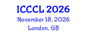 International Conference on Contrastive and Corpus Linguistics (ICCCL) November 18, 2026 - London, United Kingdom