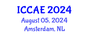 International Conference on Control and Automation Engineering (ICCAE) August 05, 2024 - Amsterdam, Netherlands