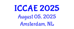 International Conference on Control and Automation Engineering (ICCAE) August 05, 2025 - Amsterdam, Netherlands