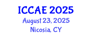 International Conference on Control and Automation Engineering (ICCAE) August 23, 2025 - Nicosia, Cyprus