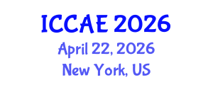 International Conference on Control and Automation Engineering (ICCAE) April 22, 2026 - New York, United States