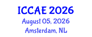 International Conference on Control and Automation Engineering (ICCAE) August 05, 2026 - Amsterdam, Netherlands