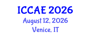 International Conference on Control and Automation Engineering (ICCAE) August 12, 2026 - Venice, Italy