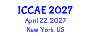 International Conference on Control and Automation Engineering (ICCAE) April 22, 2027 - New York, United States International Conference on Control and Automation Engineering (ICCAE) April 22, 2027 - New York, United States