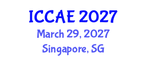 International Conference on Control and Automation Engineering (ICCAE) March 29, 2027 - Singapore, Singapore