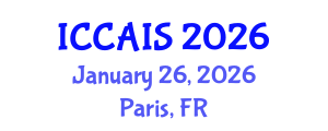 International Conference on Control, Automation and Information Sciences (ICCAIS) January 26, 2026 - Paris, France International Conference on Control, Automation and Information Sciences (ICCAIS) January 26, 2026 - Paris, France