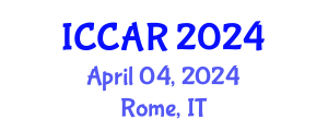 International Conference on Control, Automation and Robotics (ICCAR) April 04, 2024 - Rome, Italy