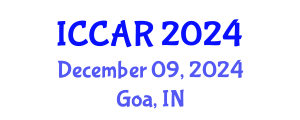 International Conference on Control, Automation and Robotics (ICCAR) December 09, 2024 - Goa, India