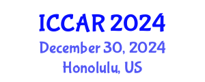 International Conference on Control, Automation and Robotics (ICCAR) December 30, 2024 - Honolulu, United States