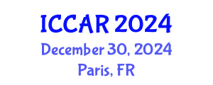 International Conference on Control, Automation and Robotics (ICCAR) December 30, 2024 - Paris, France